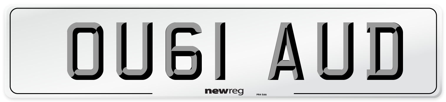 OU61 AUD Number Plate from New Reg